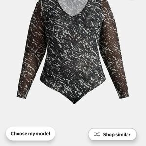 Terra & Sky Black and White Patterned Bodysuit